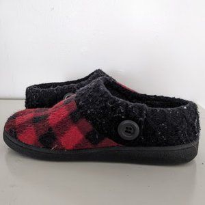 Clarks Nikki Slippers in Red and Black Size 10